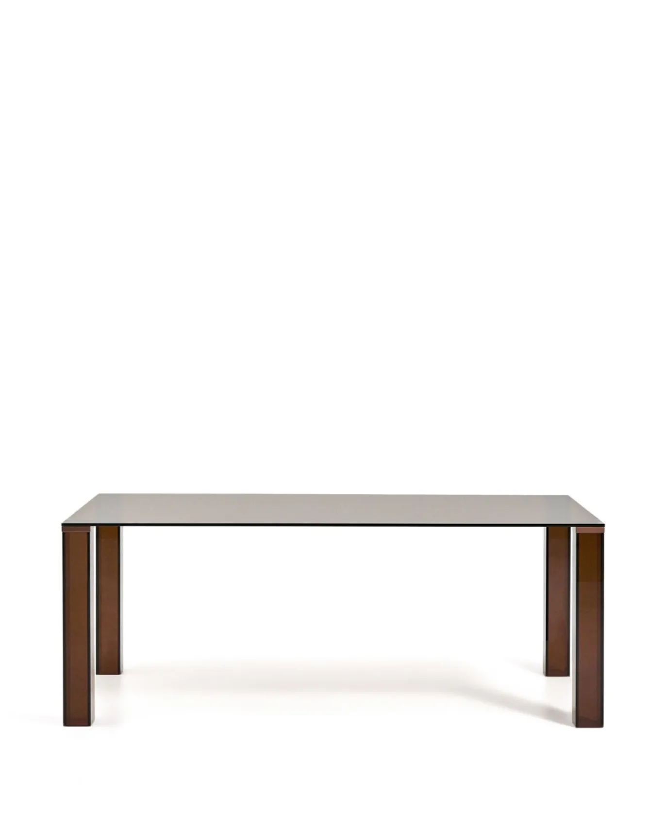 Kave Home Eettafel Adularia Glas Bruin 200cm