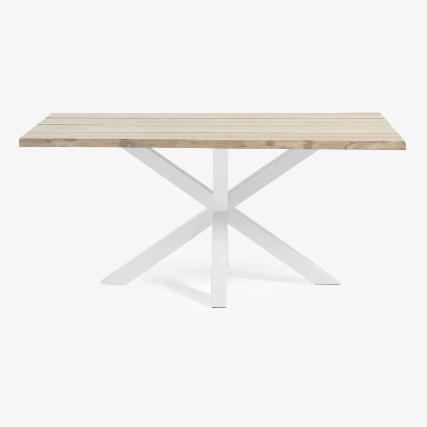Kave Home Eettafel Argo Eikenfineer Whitewash/Wit 160cm