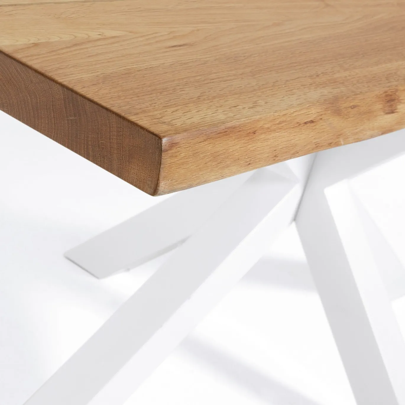 Kave Home Eettafel Argo Eikenfineer Naturel/Wit 160cm