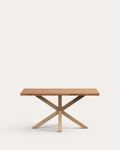 Kave Home Eettafel Argo Naturel Eikenhout Houtlook 160cm