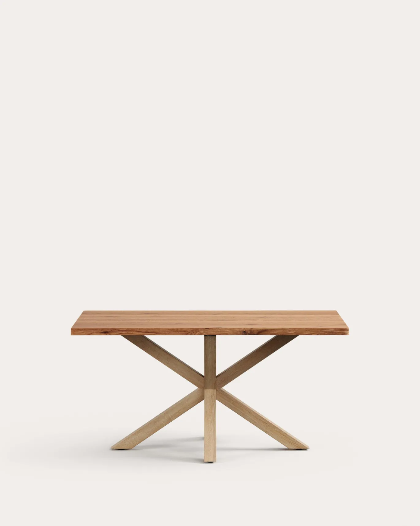 Kave Home Eettafel Argo Naturel Eikenhout Houtlook 160cm