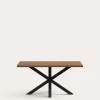 Kave Home Eettafel Argo Verouderd Eikenhout Zwart 160cm