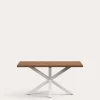 Kave Home Eettafel Argo Verouderd Eikenhout Wit 160cm
