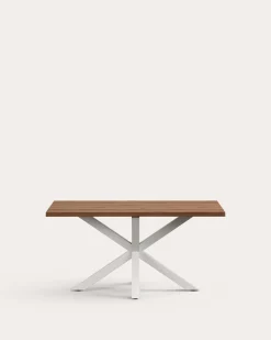 Kave Home Eettafel Argo Verouderd Eikenhout Wit 160cm