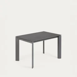 Kave Home Eettafel Axis Uitschuifbaar Antraciet/Donkergrijs 120-180cm
