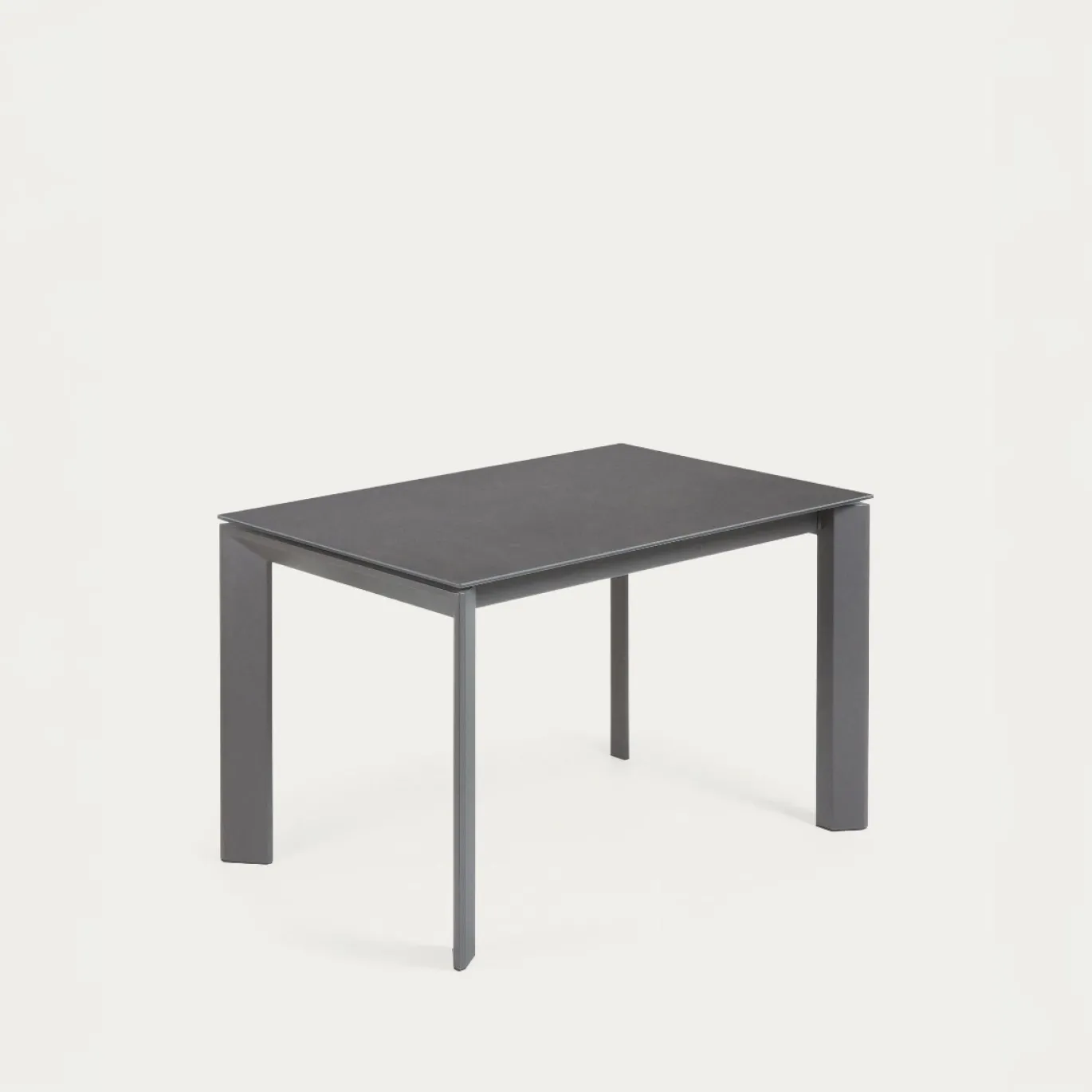 Kave Home Eettafel Axis Uitschuifbaar Antraciet/Donkergrijs 120-180cm
