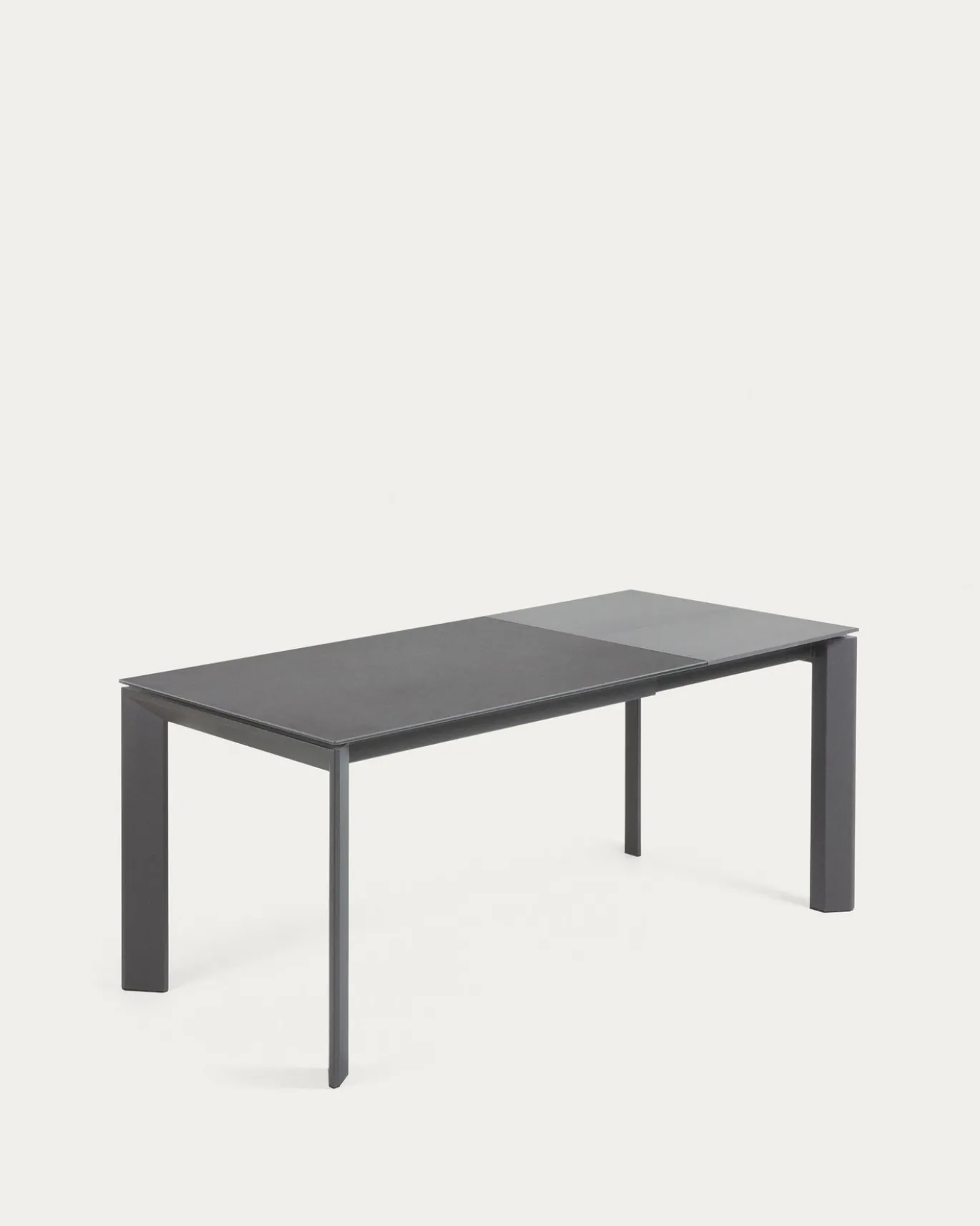 Kave Home Eettafel Axis Uitschuifbaar Antraciet/Donkergrijs 120-180cm