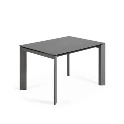 Kave Home Eettafel Axis Uitschuifbaar Antraciet/Donkergrijs 120-180cm