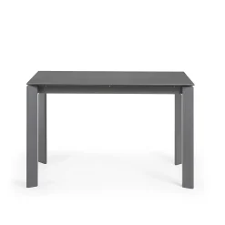 Kave Home Eettafel Axis Uitschuifbaar Antraciet/Donkergrijs 120-180cm
