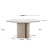 Kave Home Eettafel Nealy Gelakt Mdf Ruwe Afwerking Ø150cm