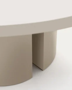 Kave Home Eettafel Nealy Gelakt Mdf Ruwe Afwerking Ø150cm