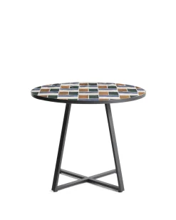 Kave Home Eettafel Tella Rond Staal Tegels Multi Ø90cm