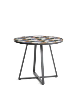 Kave Home Eettafel Tella Rond Staal Tegels Multi Ø90cm