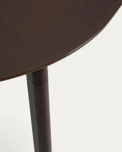 Kave Home Erice Tuinset Aluminium Glas Bruin Ø120cm