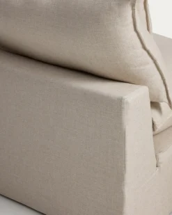Kave Home Fauteuil Anarela Linnen Beige 110cm