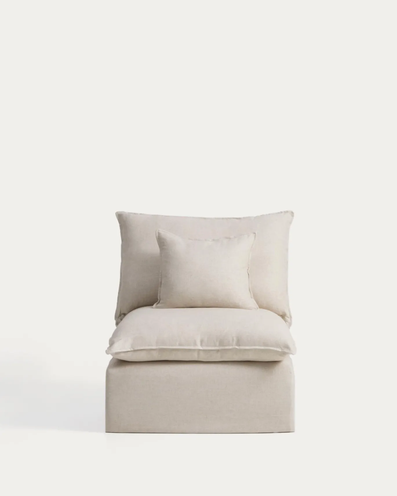 Kave Home Fauteuil Anarela Linnen Beige 90cm