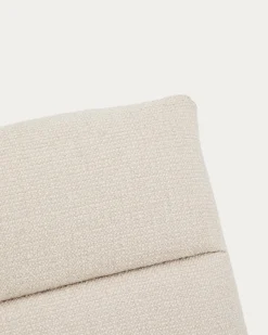 Kave Home Fauteuil Asen Chenille Beige met Zwart Staal