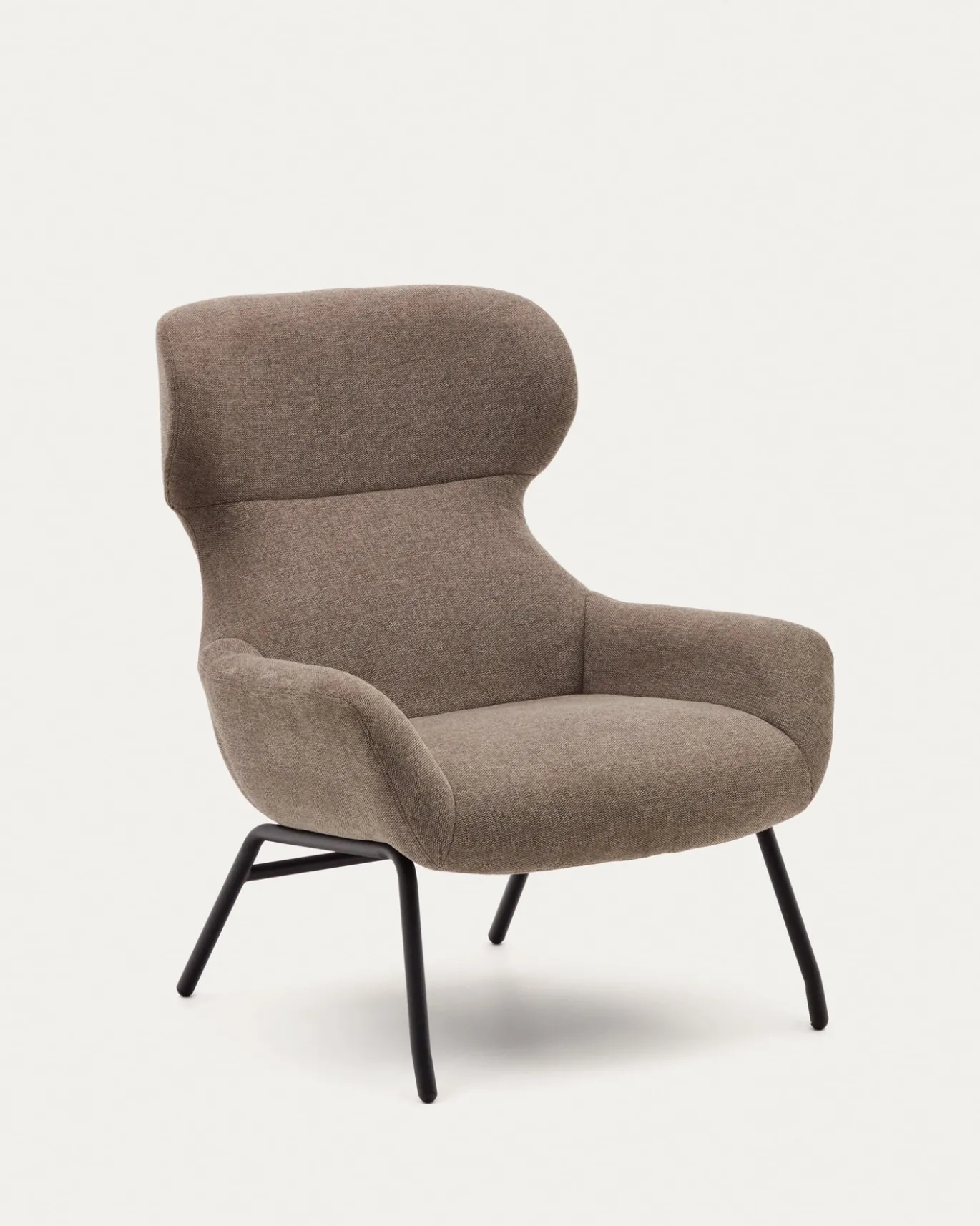 Kave Home Fauteuil Belina Lichtbruin Chenille