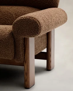 Kave Home Fauteuil Cabana Bouclé Taupe