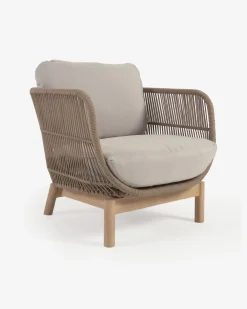 Kave Home Fauteuil Catalina Beige Acaciahout