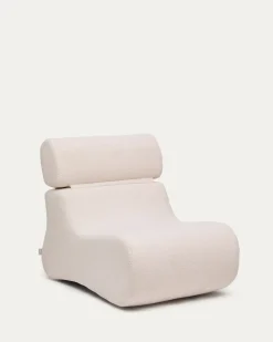 Kave Home Fauteuil Club Bouclé Ecru