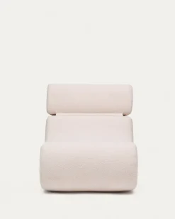 Kave Home Fauteuil Club Bouclé Ecru