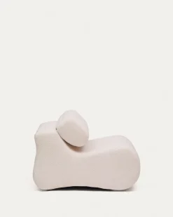 Kave Home Fauteuil Club Bouclé Ecru