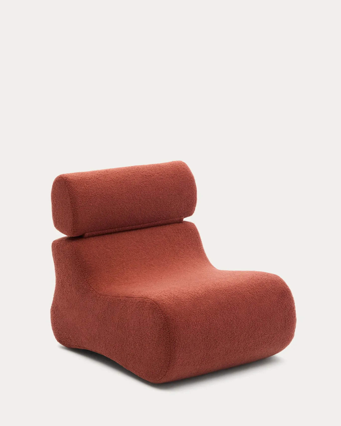 Kave Home Fauteuil Club Terracotta Bouclé