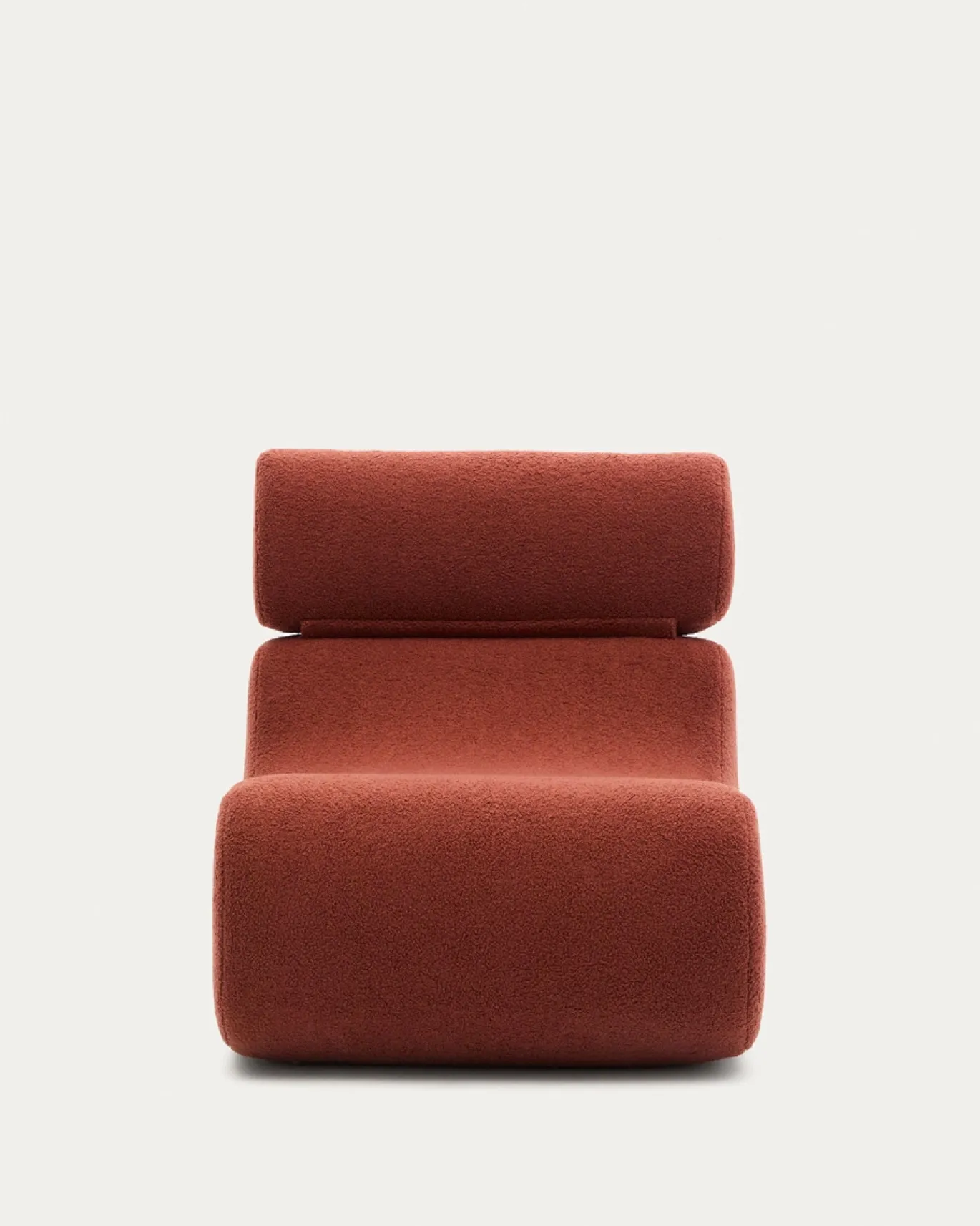 Kave Home Fauteuil Club Terracotta Bouclé