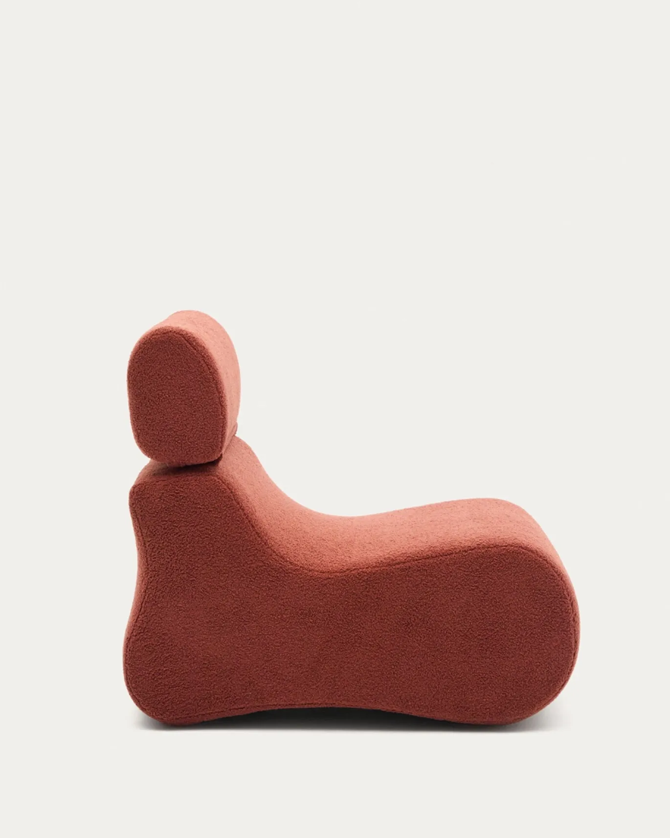 Kave Home Fauteuil Club Terracotta Bouclé