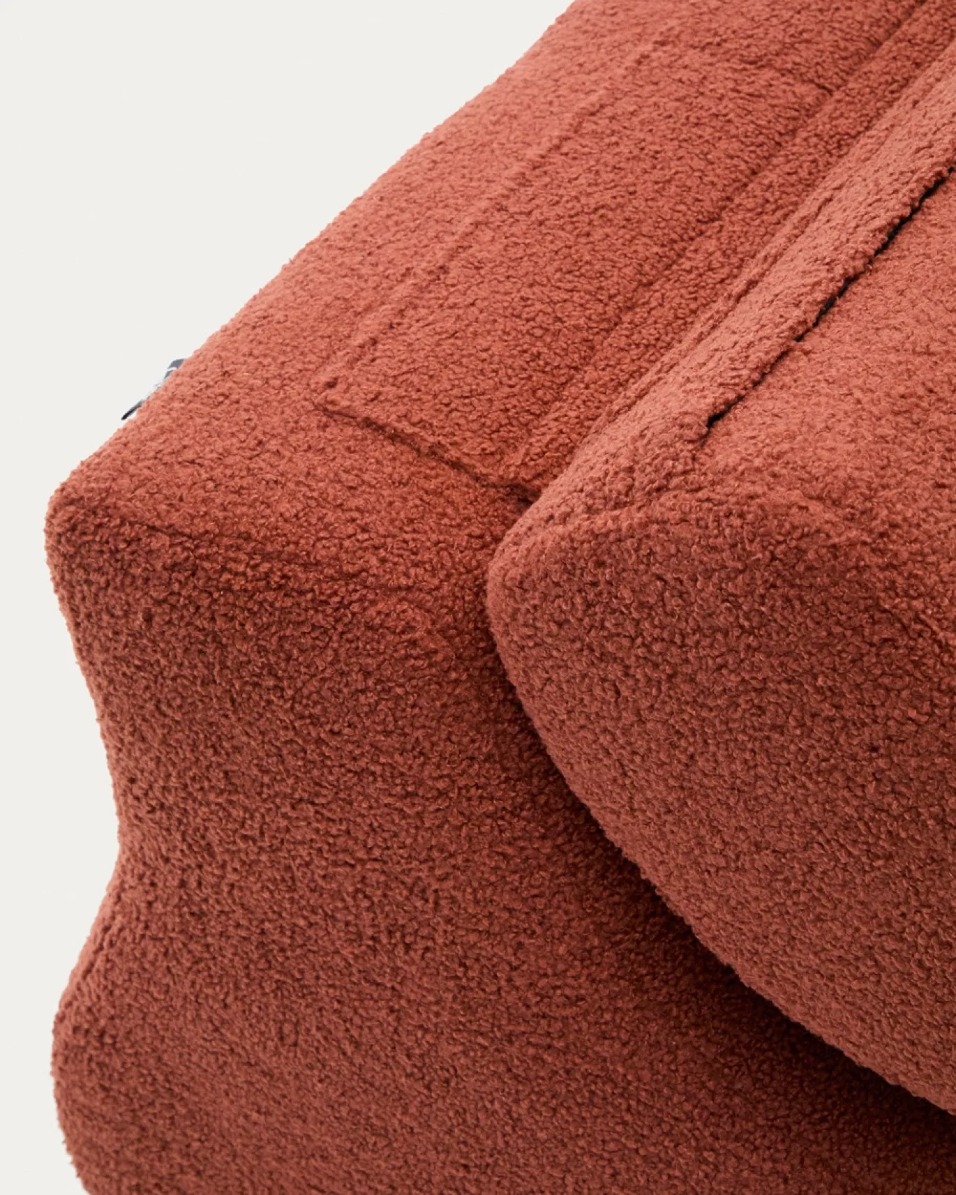 Kave Home Fauteuil Club Terracotta Bouclé