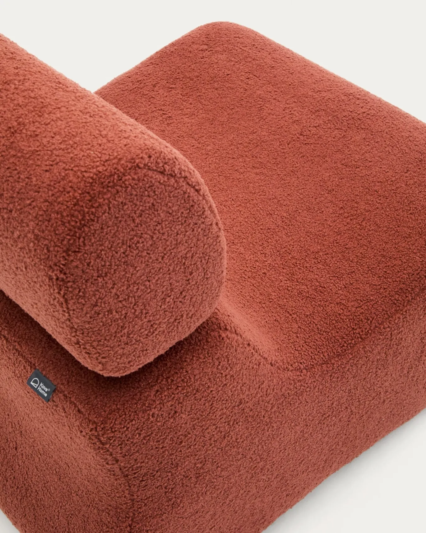Kave Home Fauteuil Club Terracotta Bouclé