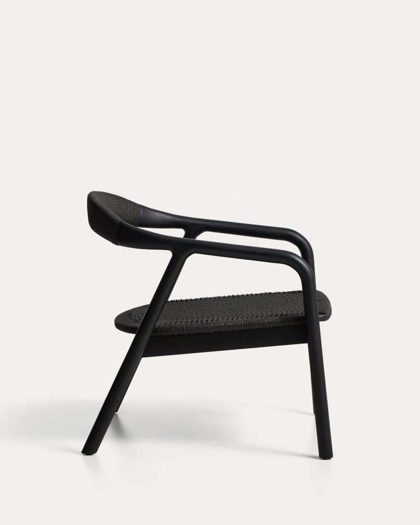 Kave Home Fauteuil Derile Eiken Zwart