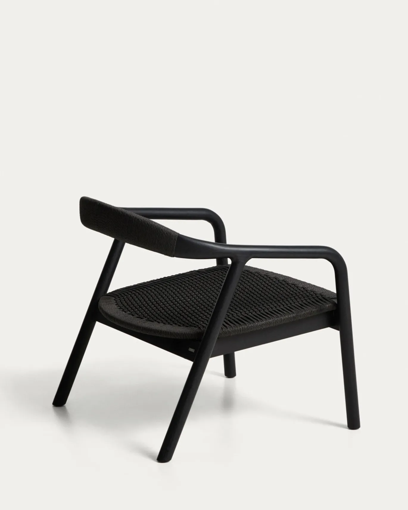 Kave Home Fauteuil Derile Eiken Zwart