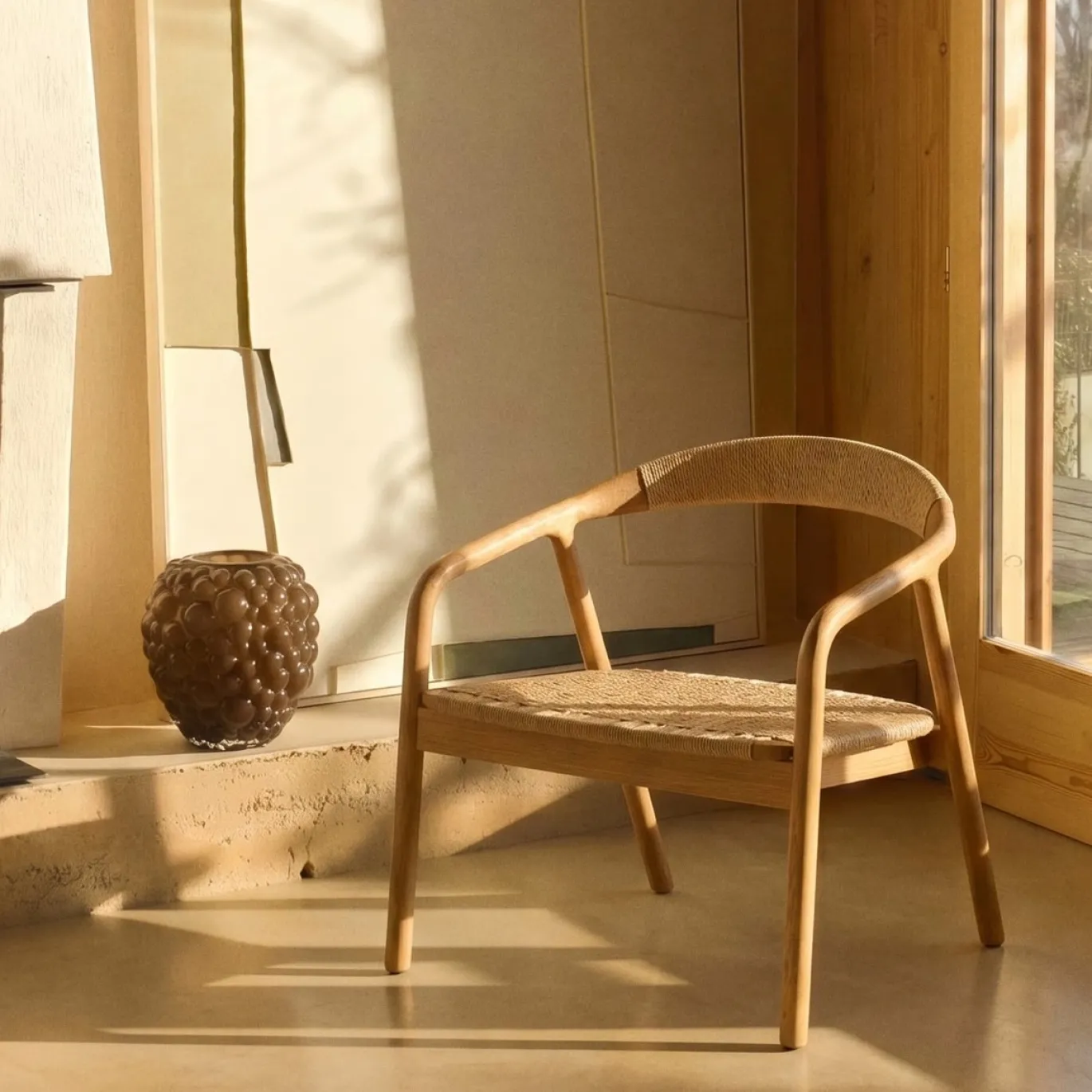 Kave Home Fauteuil Derile Eiken Naturel