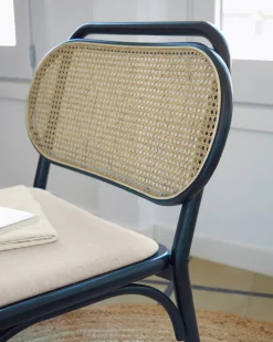 Kave Home Fauteuil Doriane Iepenhout Zwart/Naturel