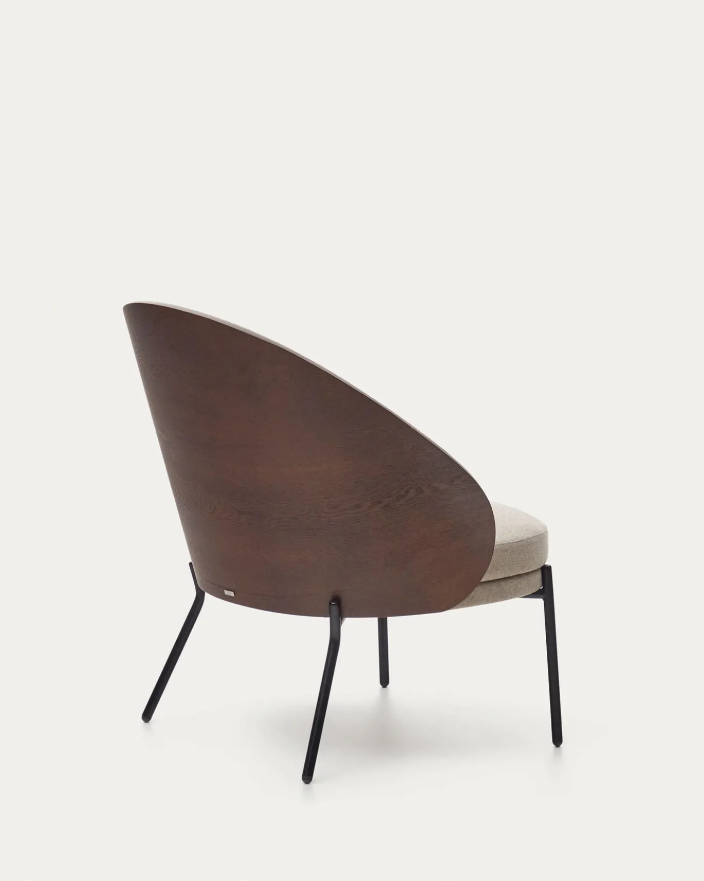 Kave Home Fauteuil Eamy Lichtbruin Essenhoutfineer Bruin