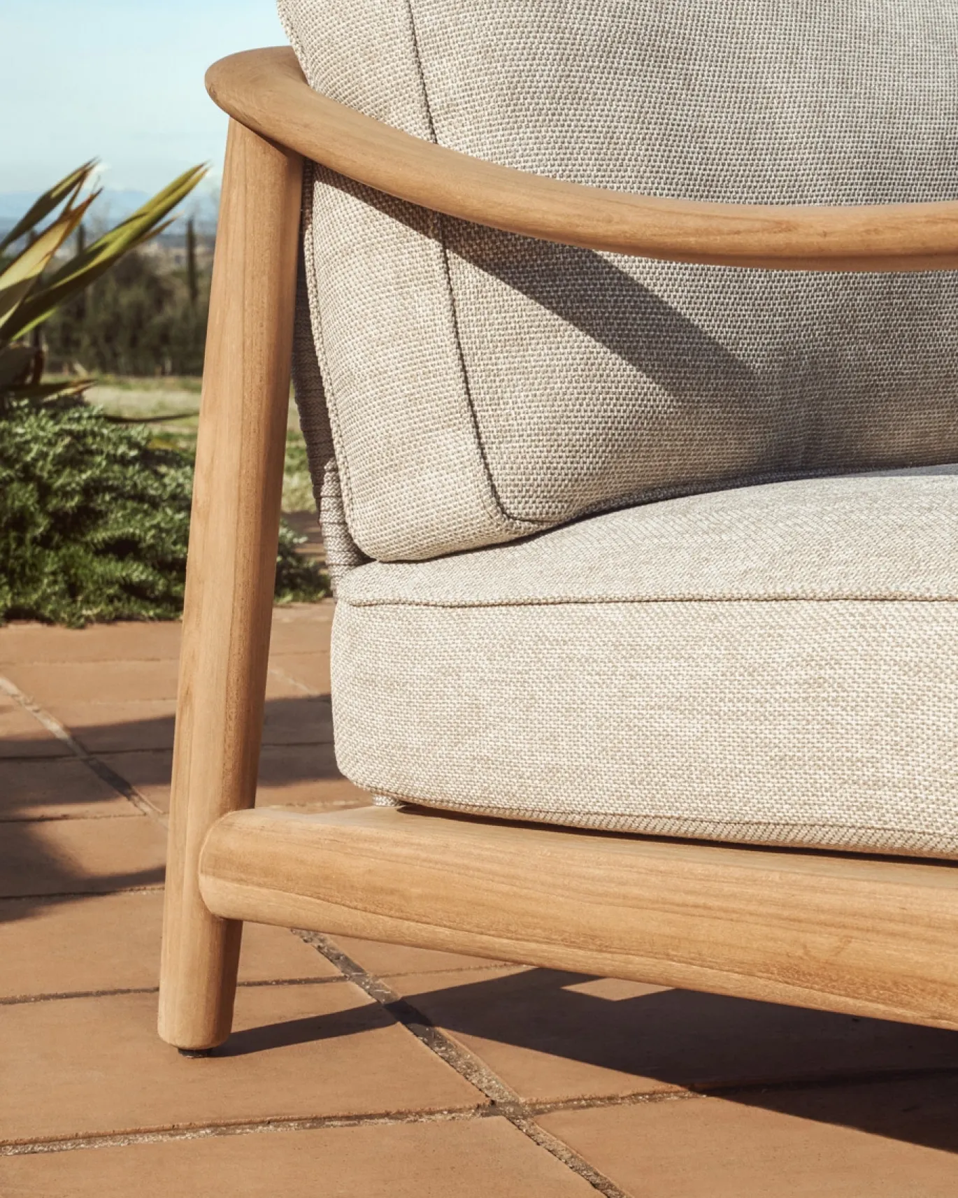 Kave Home Fauteuil Elunda Outdoor Teakhout Naturel