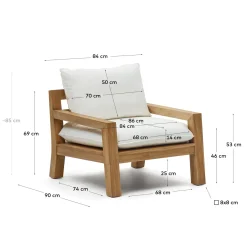 Kave Home Fauteuil Forcanera Massief Teakhout