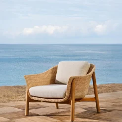 Kave Home Fauteuil Galea Teakhout en Rotan