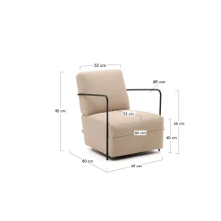 Kave Home Fauteuil Gamer Beige