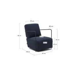 Kave Home Fauteuil Gamer Blauw
