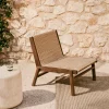 Kave Home Fauteuil Itani Acaciahout en Rotan
