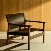 Kave Home Fauteuil Jan Donkerbruin Essenhout Walnoot