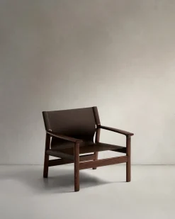 Kave Home Fauteuil Jan Donkerbruin Essenhout Walnoot