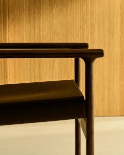Kave Home Fauteuil Jan Donkerbruin Essenhout Walnoot