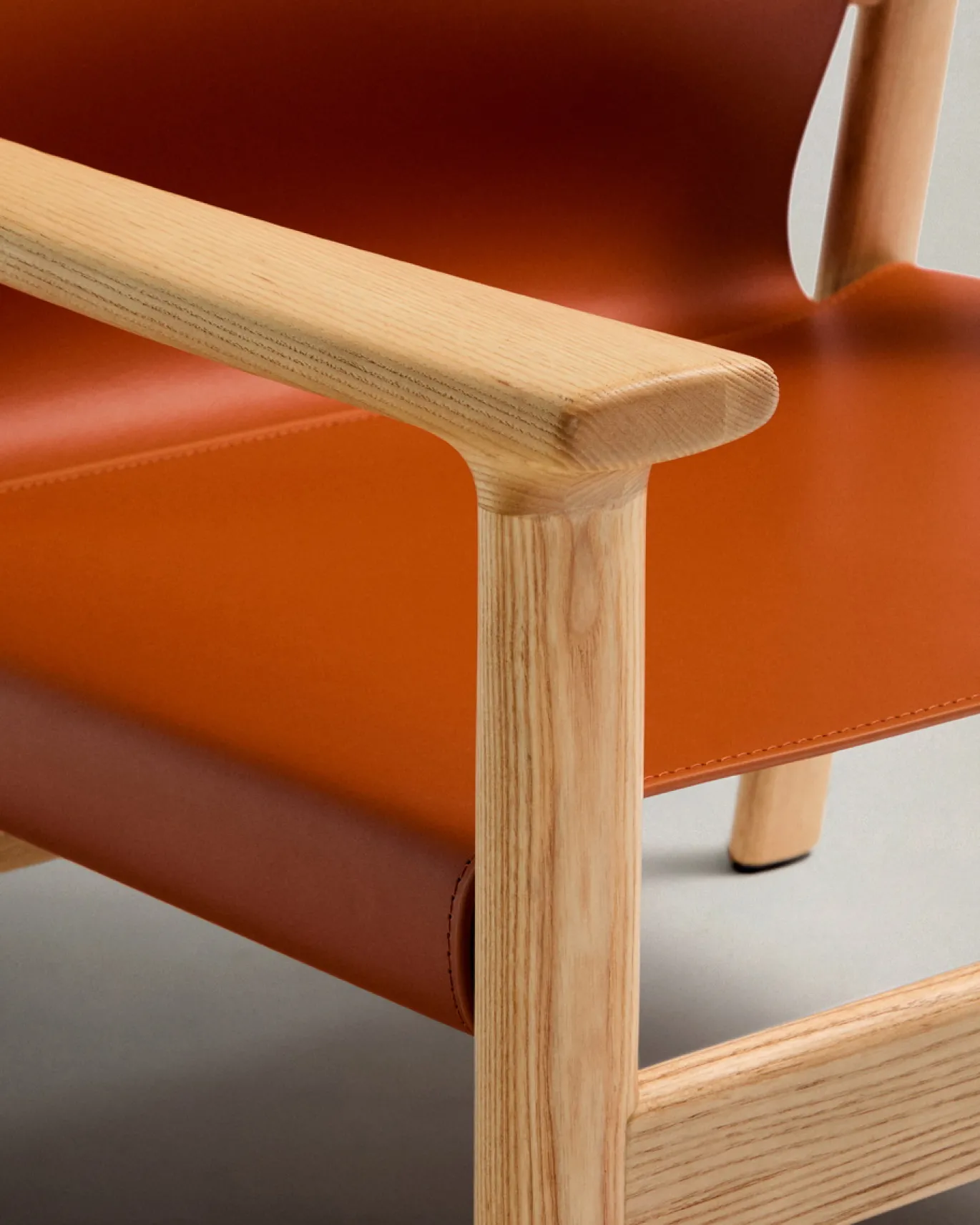 Kave Home Fauteuil Jan Lichtbruin Essenhout Naturel