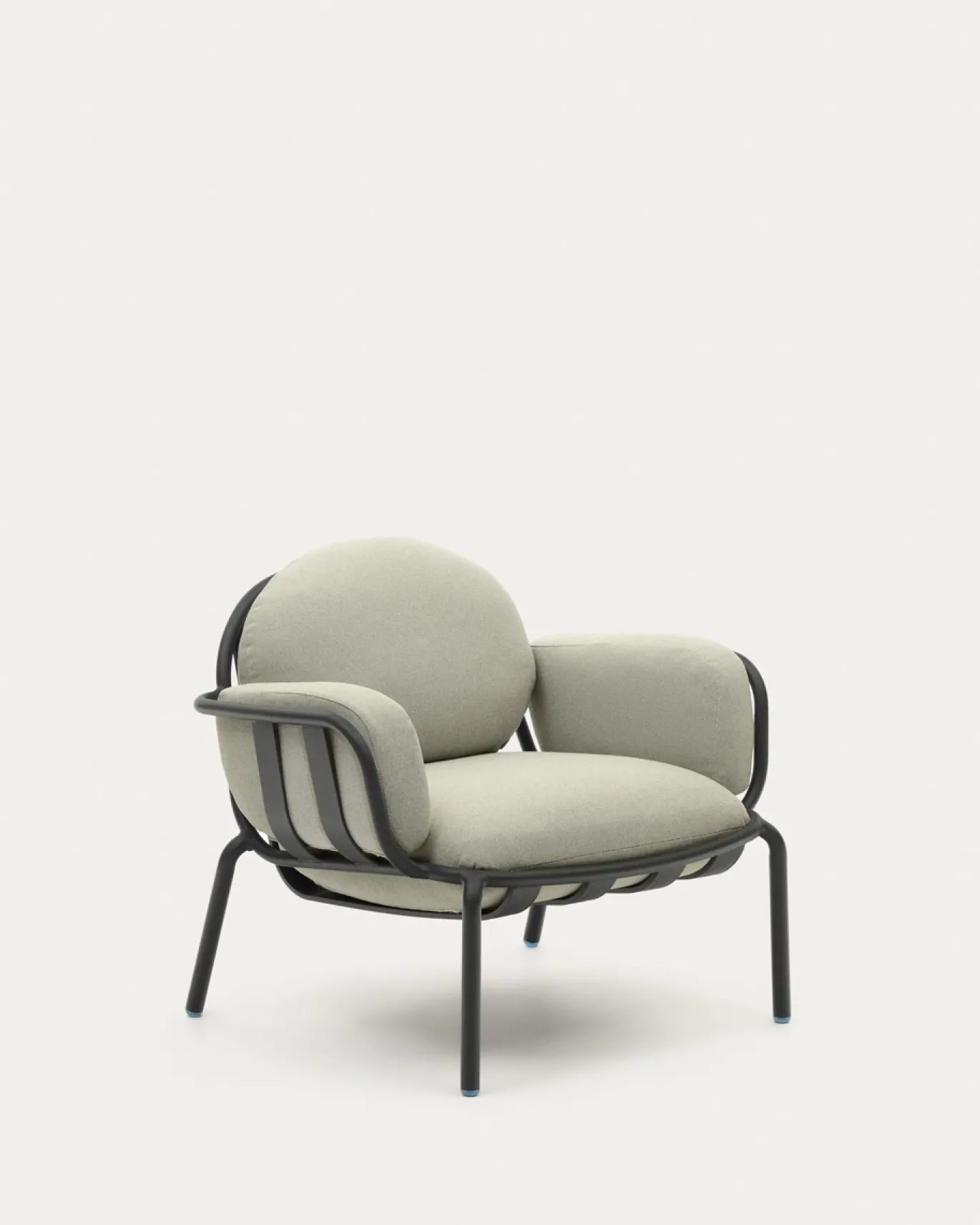 Kave Home Fauteuil Joncols Beige Outdoor Aluminium Grijs