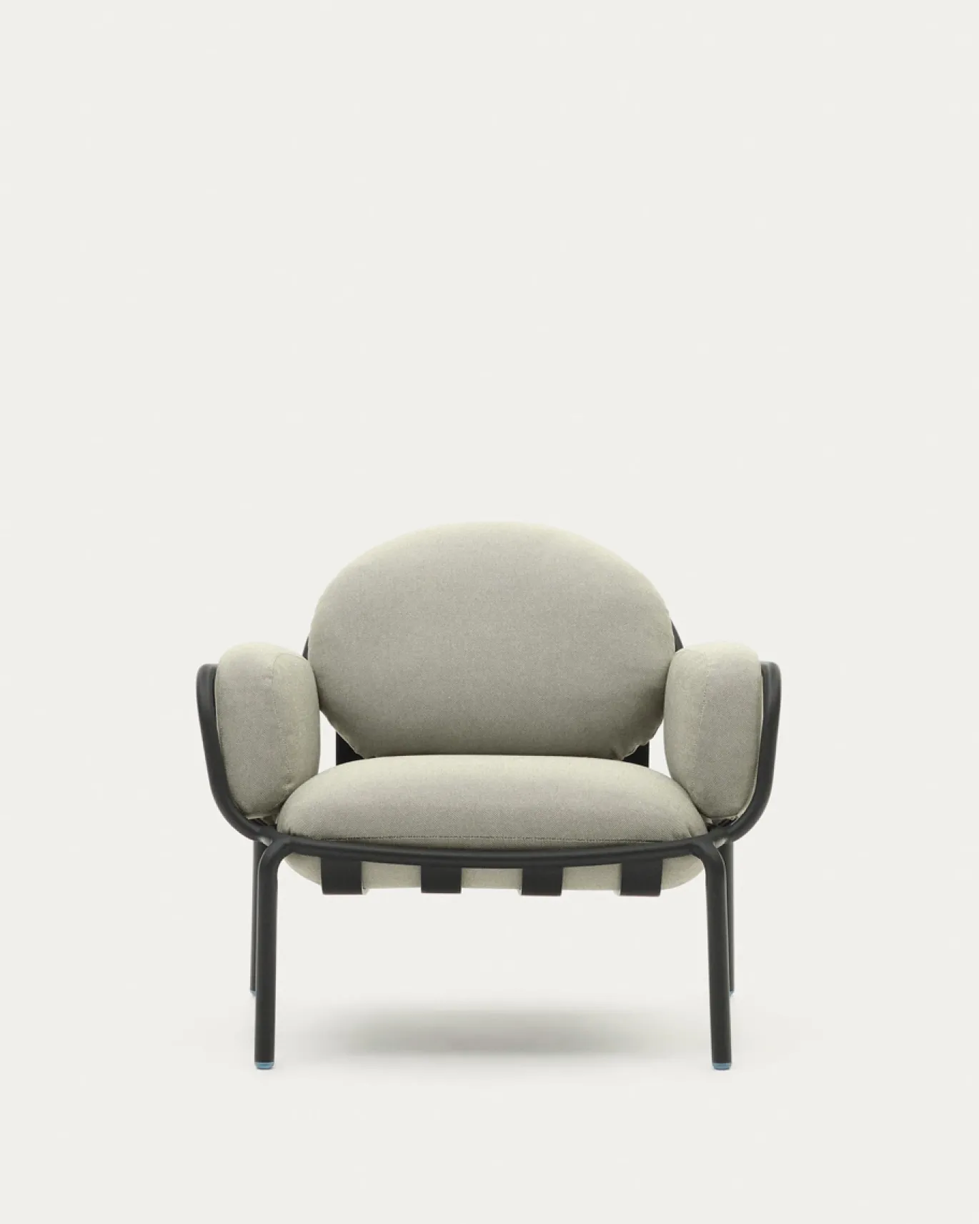 Kave Home Fauteuil Joncols Beige Outdoor Aluminium Grijs