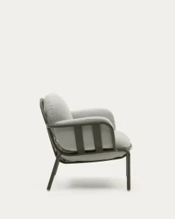 Kave Home Fauteuil Joncols Grijs Outdoor Aluminium Groen